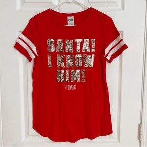 PINK Victoria's Secret | Santa I Know Him Tee